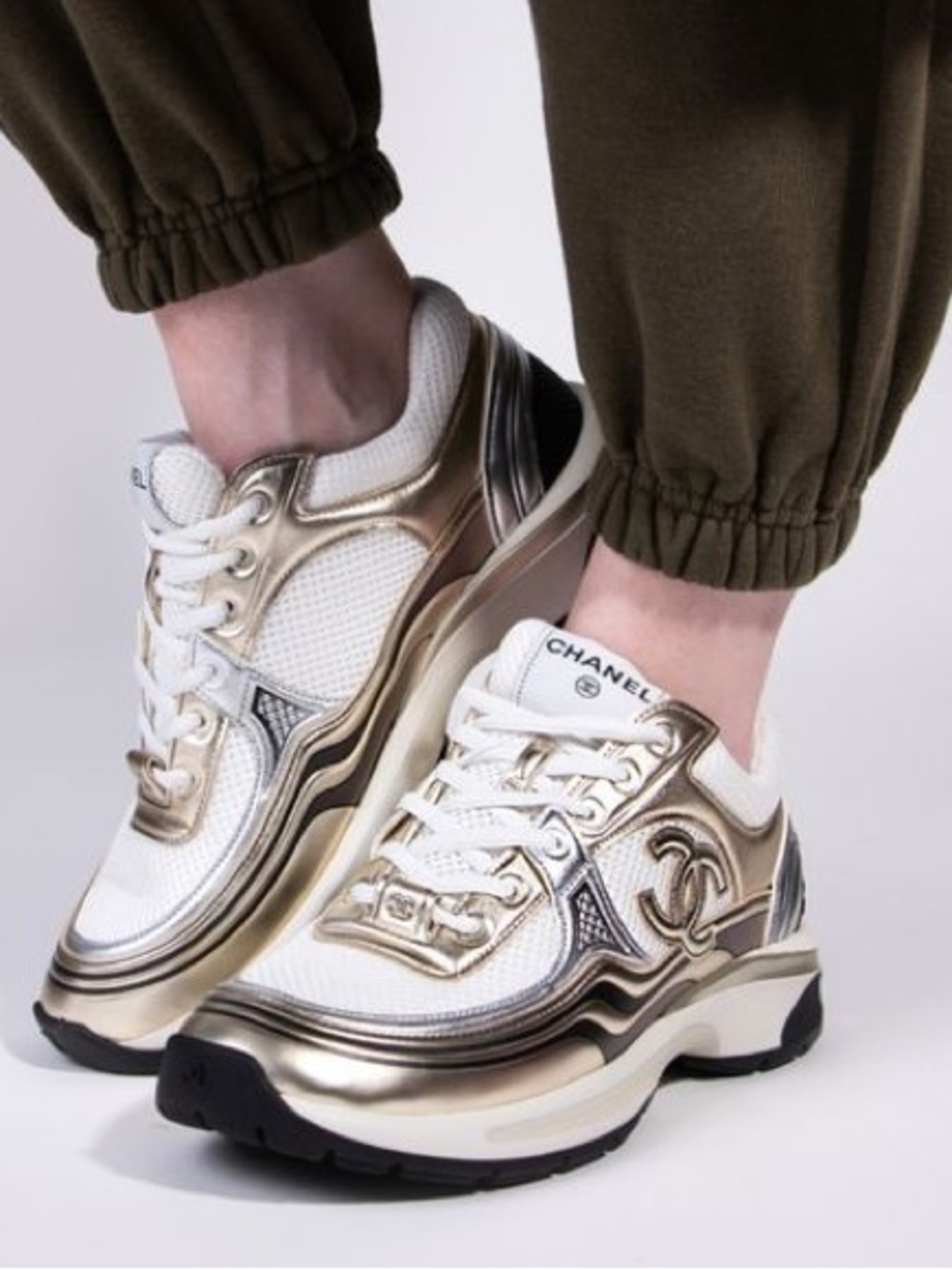 Metallic Sneakers Trainers